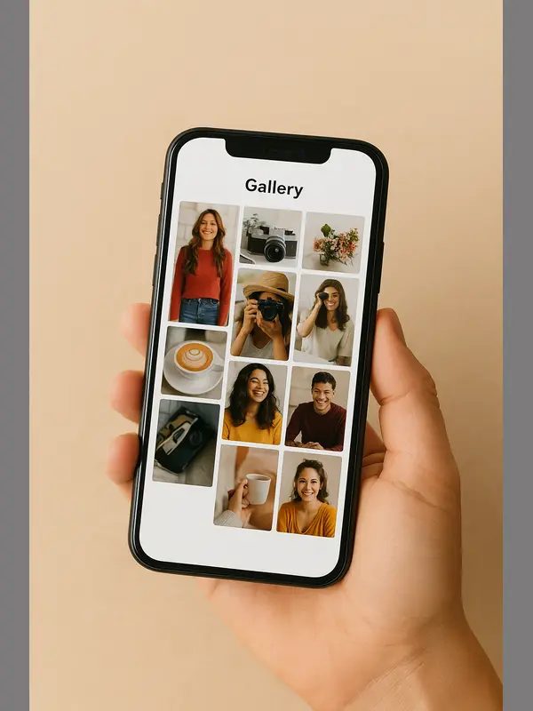 a mobile phone gallery showing their pictures